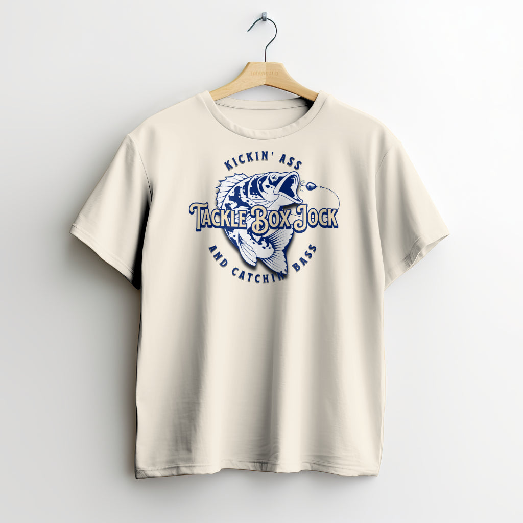 "Tackle Box Jock Fishing" 'White T's Only' T-Shirt