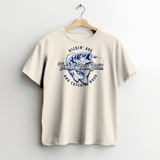 "Tackle Box Jock Fishing"  'White T's Only' T-Shirt