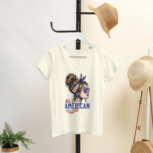 "All American Mom"  'White T's Only' T-Shirt