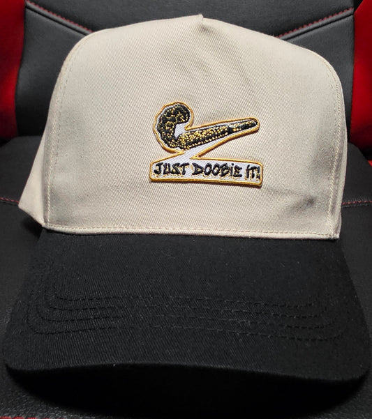 Khaki & Black "Black N Gold Doobie" Baseball Hat